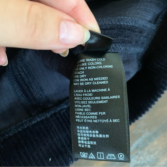 Urban Outfitters | NWT Franny high waist corduroy mini skirt in navy blue sz XS - Picture 4 of 8